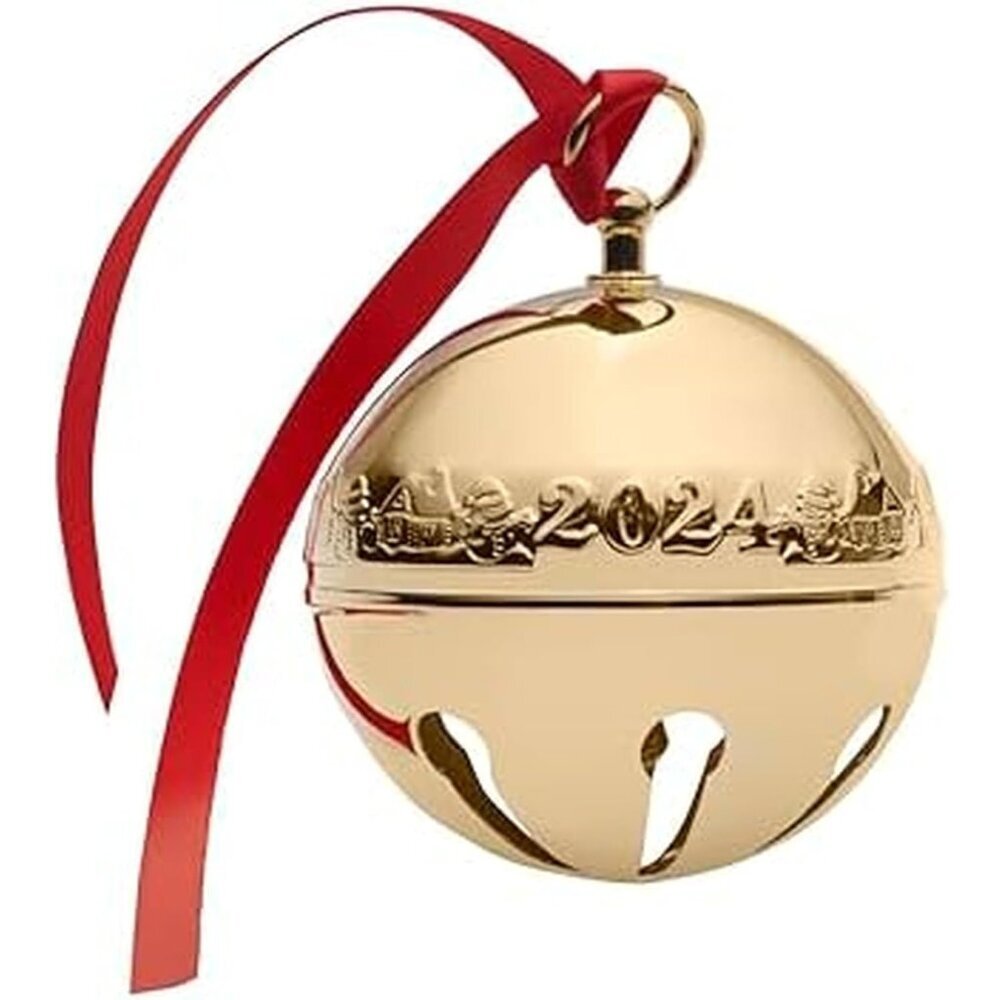 2024 Gold Plated Sleigh Bell Ornament 35th Edition